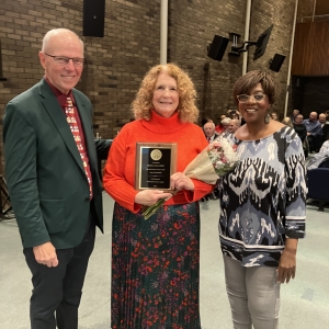 Mayor Ken Siver (left), Darla Van Hoey (center) and Deborah Walton-Medley (right)