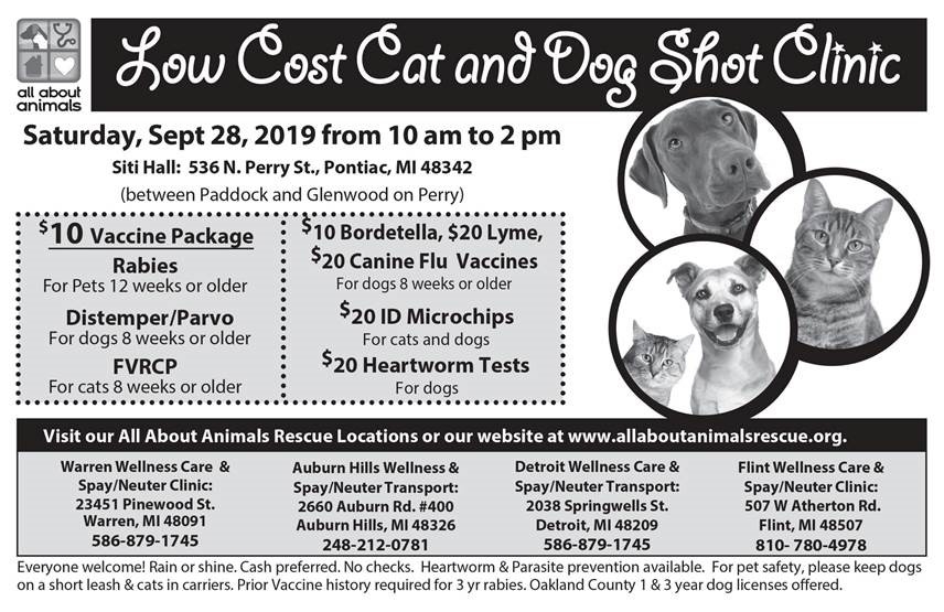 Free dog vaccinations store near me 2019